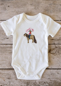 Cowgirl Romper White - 100% Organic Cotton