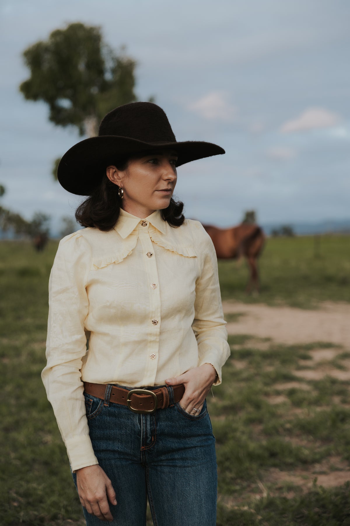 Sylvia - Semi Fitted- Butter Yellow