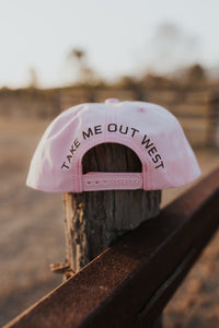 Out West Cap- Pink and Brown