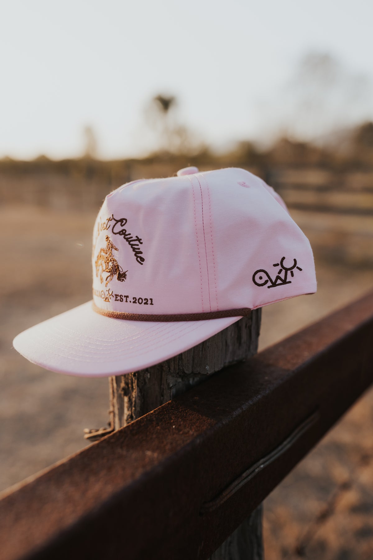 Out West Cap- Pink and Brown