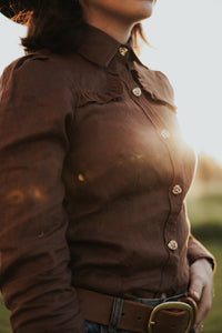 Sylvia - Semi Fitted- Chocolate brown