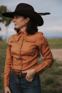 Sylvia - Semi Fitted- Rust