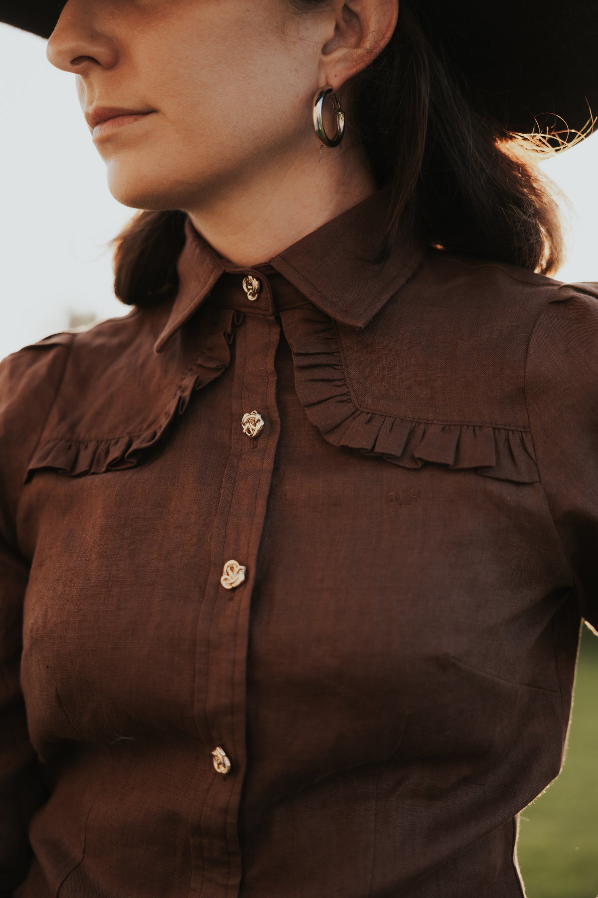 Sylvia - Semi Fitted- Chocolate brown